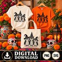 Halloween Owl SVG PNG, Cute Witch Owls, Halloween Shirt Design, Cricut Cut File, Sublimation Design,