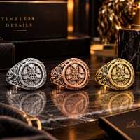 Silver Owl and All Seeing Eye Ring, Illuminati Pyramid Ring, Masonic Jewelry, Occult Signet Ring, My