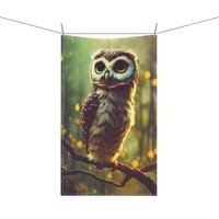 Owl Kitchen Towel Fantasy Housewarming Hand Tea Dish Towel Home Decor