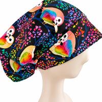 Rainbow Hooties | Owl Print Bouffant Scrub Cap
