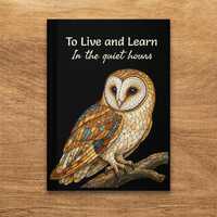 Mosaic Barn Owl Journal: Faux Stained Glass Wildlife Hardcover Notebook for Journaling about Life, L
