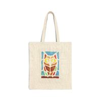 Geometric Owl Watercolor Tote Bag 15x16, Low Poly Bird Shopper Bag, Owl Lover Gift