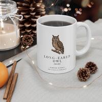 Long-Eared Owl Mug, Illustrated Bird of Prey, Raptor Series, Birdwatching Gift, Wildlife Gift