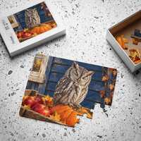 Dementia Puzzle 30 Piece, Sleeping Owl on Pumpkin, Large Piece Jigsaw Puzzle for Seniors, Alzheimers