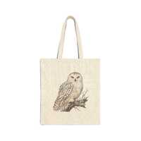 Snowy Owl Tote Bag, Owl Lover Gift, Birdwatcher Tote, Watercolor Bird Bag, Wildlife Lover Gift, Natu