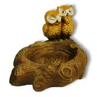 Ceramic Owl Astray Trinket Bowl Vintage Mid Century Whimsical Decor