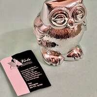 Owl Figurine 925 Silver Laminated Viola Argenti Vintage Italy 262g
