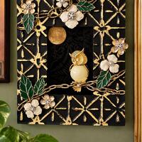 One of a Kind Handmade Owl Wall Art | Upcycled Vintage Jewelry Assemblage
