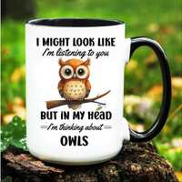 Personalized Custom Owl Mug, Personalized Gift Idea, Owl Lover mug, bird mug,#OWL396