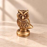 Brass Owl Incense Holder, Miniature Bird Figurine, Meditation Room Decor