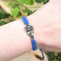 Owl Bracelet - Adjustable Hemp Wisdom Bracelet - Owl Jewelry Animal Gifts - For Men, Women, Kids, Te