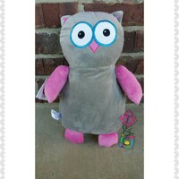 Personalized Stuffed Animal Baby Cubbies -  Owl  - Embroidered - Stuffed Animals - Birth Announcemen