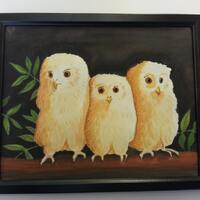 Owl Babies Mark Waddell Watercolour Painting Illustration Drawing Baby Owls
