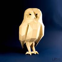 Owl Model Paper Craft, Digital Template, Origami, PDF Download DIY, Low Poly, Trophy, Sculpture, 3D