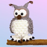 Häkelanleitung - flauschige Schneeeule Hedwig
