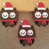 Christmas Owl Die Cut Set of 3