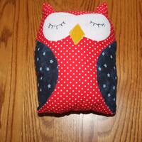 Owl, Red White and Blue Owl, Patriotic Owl,  Stuffed Plush Owl, Nursery Decor, Home Decor, Party Fav