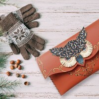 Owl leather bag,Owl handbag,Camel bag,Owl lovers,Owl gift,Leather Owl bag,Owl fan,Owl present,Gift f