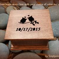 Owl always love you - Owls Music Box - Engraved Music Box for your Fiance, perfect Valentine's d