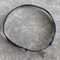 Owl Choker, Black Choker, Adjustable Choker