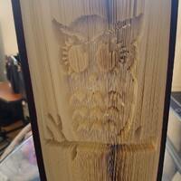 Fancy Owl Cut and Fold Book Art PATTERN, DIY PATTERN