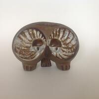 Mid Century Pottery Owl by Jaru Studio of California Signed MRU c.1974