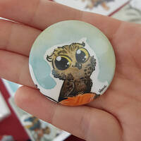 Macaron hibou mignon, Coquecigrue, macaron petit hibou, &eacute;pinglette, weasley, chouette, macaro