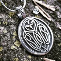 Celtic Owl Necklace -  "Your wisdom will guide you true" - Celtic Knot Owl Pendant, Celtic