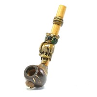 Owl Smoking Pipe Smoking Pipe with Owl Handmade Pipe Tobacco Pipe Bamboo Pipes Cute Pipe Handmade Sm