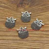 30pcs Owl Charms Bird Charm Antique Silver Tone 12x16mm cf3037