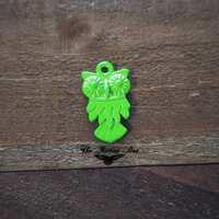 Owl Charm Owl Pendant Bird Charm Neon Charm Green Charm Metal Pendant Nature Charm Charms by the Pie