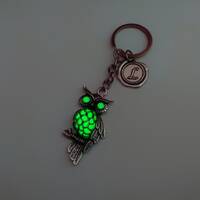 Personalized owl key chain gifts, mothers day gift, glow in the dark thank you gift