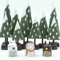 owl figure | snowy owl | barn owl |wood folk art | owl sculpture | tiny owl | christmas putz | tiny 