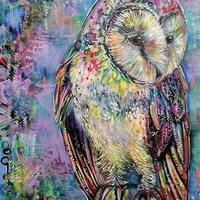 Magic in the Air - Barn Owl Art Print  (Shelby Willis Spirit Animal Collection)