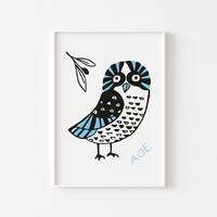 A4 Print - Owl of Athens - Greek Owl - Greek Illustration - Ancient Greece