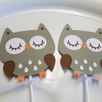 Owl centerpiece sticks, owls baby shower, owl birthday, owl decorations