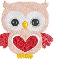 Pink Owl embroidery design, Owl Embroidery, Embroidery Design, Owl, Machine Embroidery, Embroidery, 