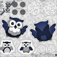 Quilting Fabrics "Baby Boutique" Owl Animal Toy Pillow Fabric Panel 35" x 44"