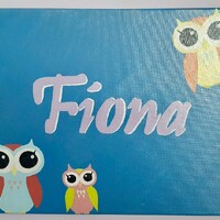 Owl Name/Birthday Painting