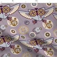 Steampunk Owl Fabric - Owl Always Love Steampunk By Creativebrenda - Owl Steampunk Kids Baby Cotton 