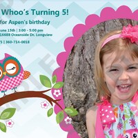 Owl Birthday Invitation Look Whoo's Turning...