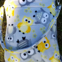 SALE! Owl Quillow, fleece and Minky quilt in a pillow ultra warm lap quilt, hospital comfort, owl lo
