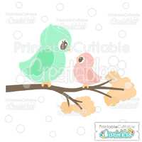 Mama and Baby Owl SVG Cut File & Clipart E270 - Includes Limited Commercial Use!