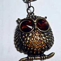 Antique Bronze Owl Necklace