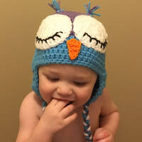 Crochet Owl Hat - Crochet Baby Hat - Crochet Baby Cap - Baby Bonnet - Owl Cap - Woodland Hat - Baby 