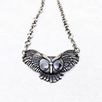 Bronze Owl Pendant Necklace| Long Bronze Pendant Necklace| Owl Lovers Necklace| Symbolic Owl Pendant