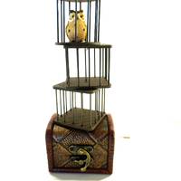 OWL music box, custom made music box, personalized music box,handmade