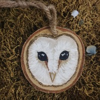 Woodland Barn Owl Ornament