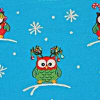 3X Plus Size Christmas Owl Owls Shirt Unique Custom Women's Cute Fun Holiday Hand painted Bling