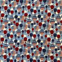 Patriotic Owls Quilt: Red White & Blue Balloons, Handmade Baby Blanket